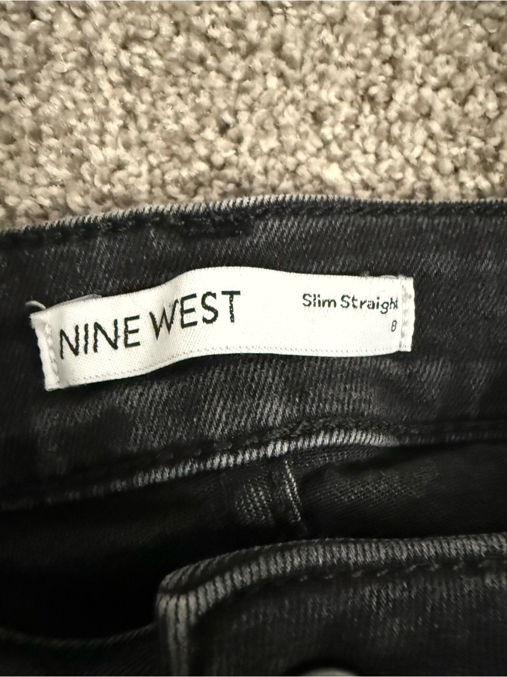Nine West Women's Black Straight-Leg Jeans